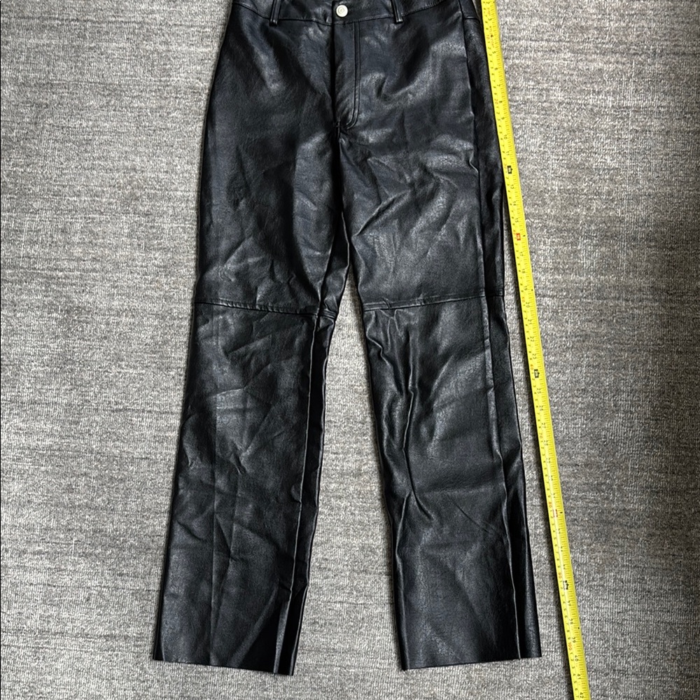 Faux leather pants size 4